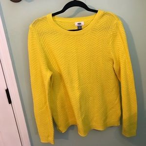 Lemon yellow pullover sweater